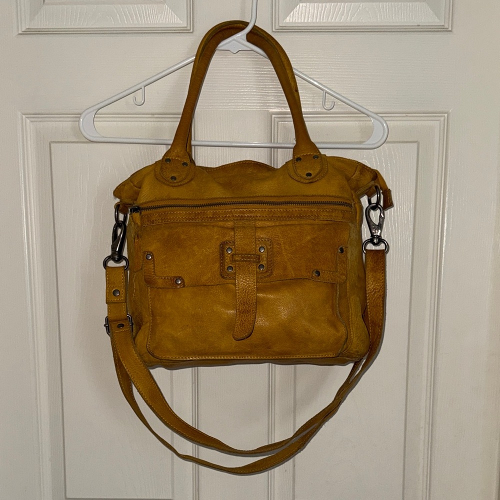 Latico Mustard Leather Shoulder Bag
